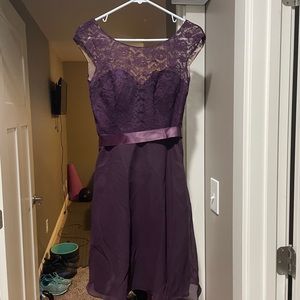 Dark purple midi event dress